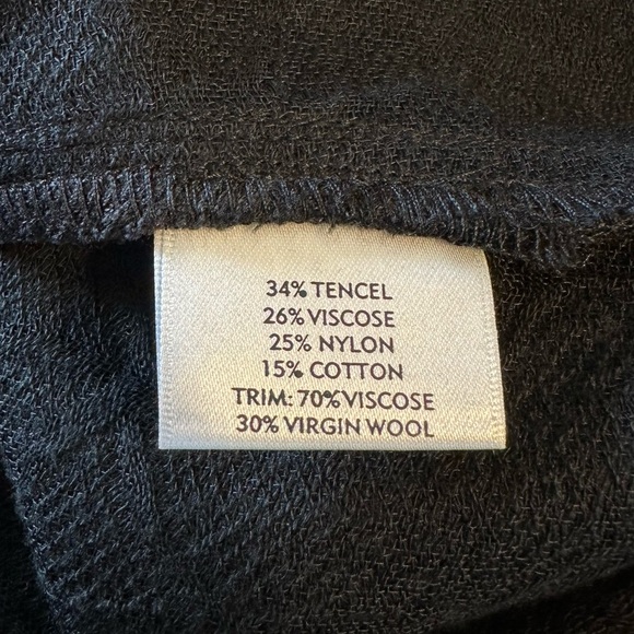 Eileen Fisher Black Jacquard Swirl Single Button Duster Long Cardigan Small NWT - Picture 10 of 12